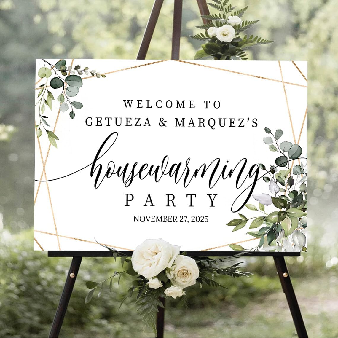 Housewarming Sign, Modern, 12" x 18", 24" x 36", Plastic, Yard Sign, Housewarming Party, Wedding