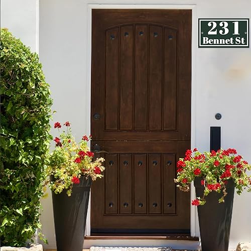 Miniatura 134 de Placa de dirección acrílica personalizada, letrero de dirección horizontal, utilizado para casa, puerta, calle o buzón Hengkuan-2