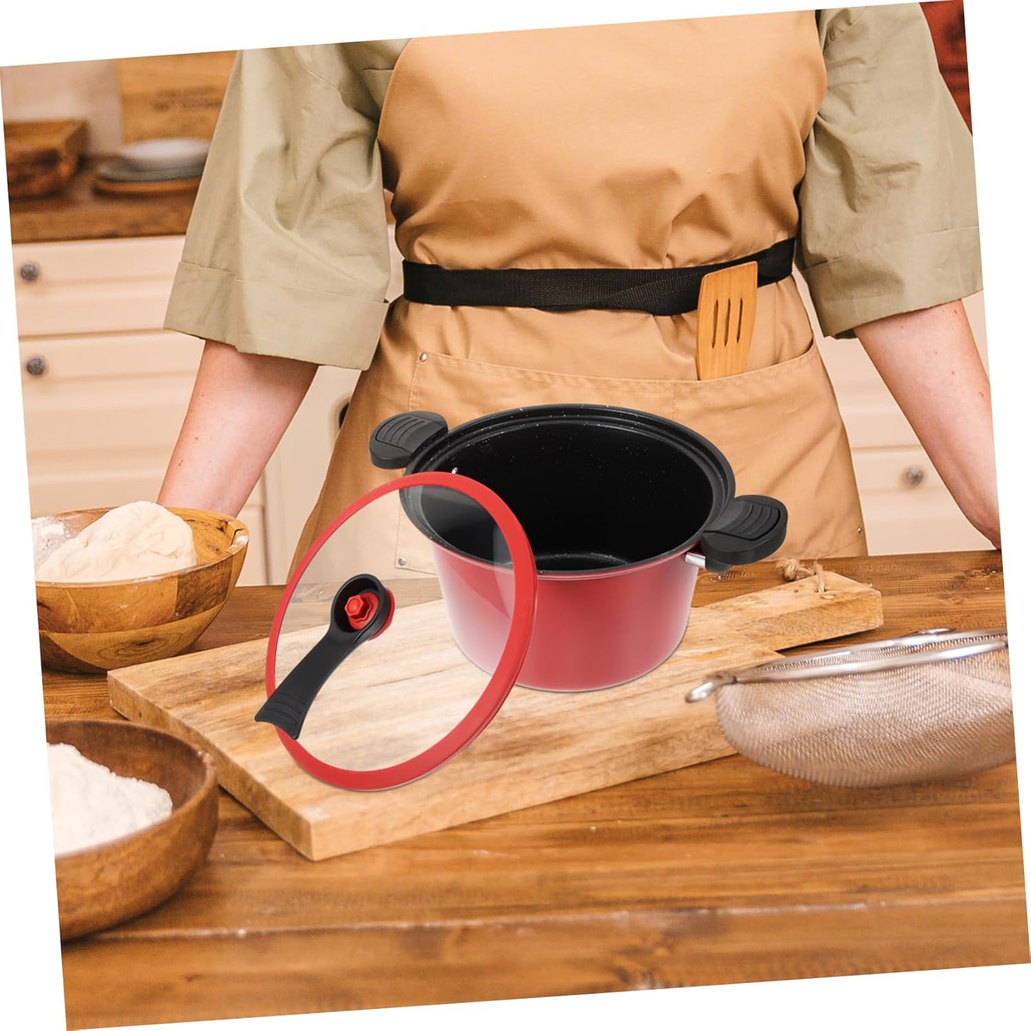 6L Gas Pressure Cooker for Household Cooking Food-Grade Nonstick Pot Compatible Gas Stoves for Soup and Stews 1 Piece