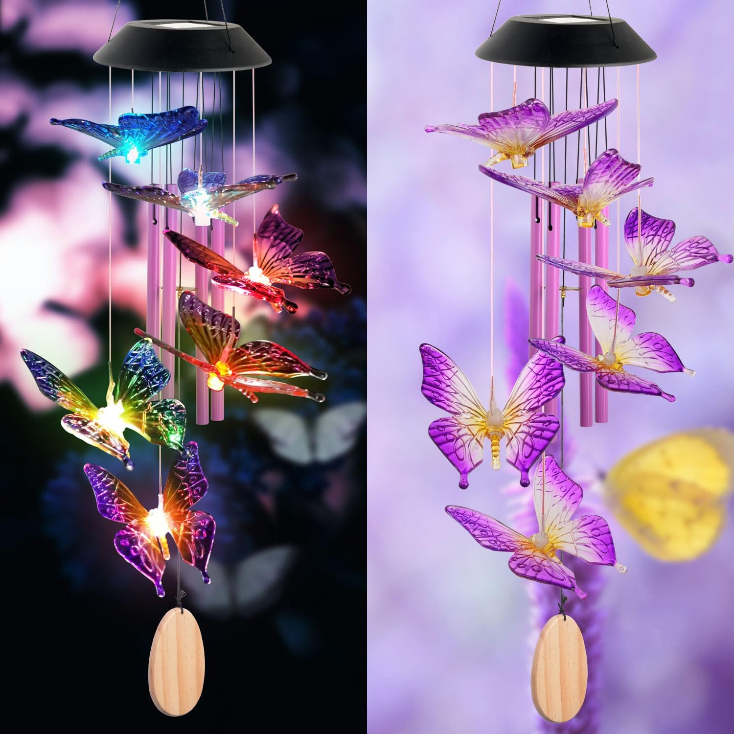 Butterfly Mom Gifts for Mothers Day Grandma Gift, Butterfly Solar Wind Chimes for Outside Solar Lights Outdoor Decor Hanging Mobile for Garden Patio Yard Porch Decoraion Birthday Gifts for Women : Patio, Lawn & Garden