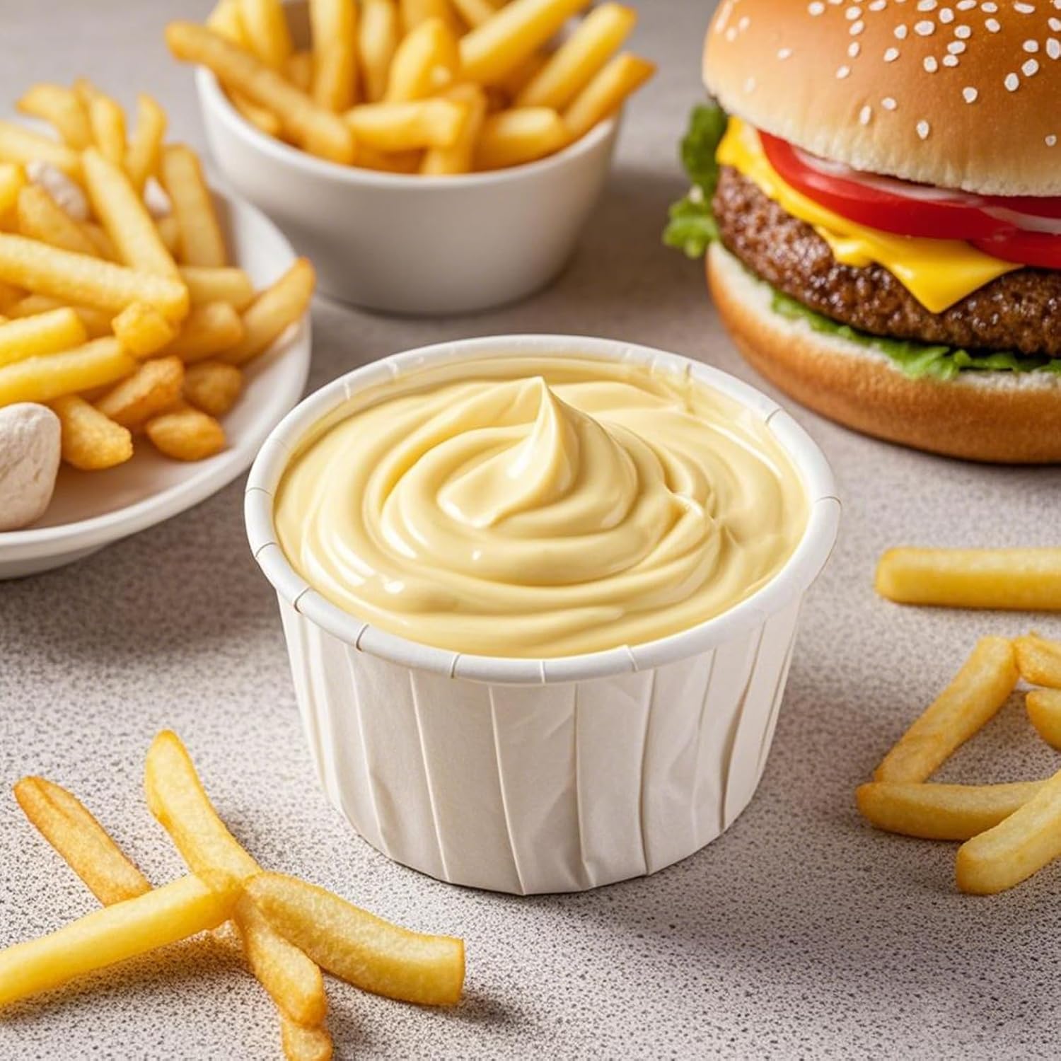 KEILEOHO 800 Pack 2 OZ Treated Paper Souffle Portion Cups, Food Grade Paper Condiment Cups for Condiments, Samples, Popcorn, Candies, Measuring, White