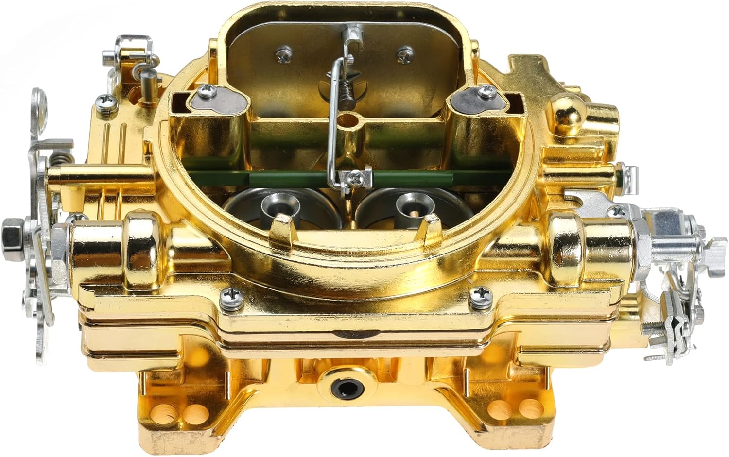 1405 Carburetor Performer 600 CFM 4 Barrel Square Bore Replacement for Corvette Silverado GMC 366 Demon Poly with Manual Choke（Gold）