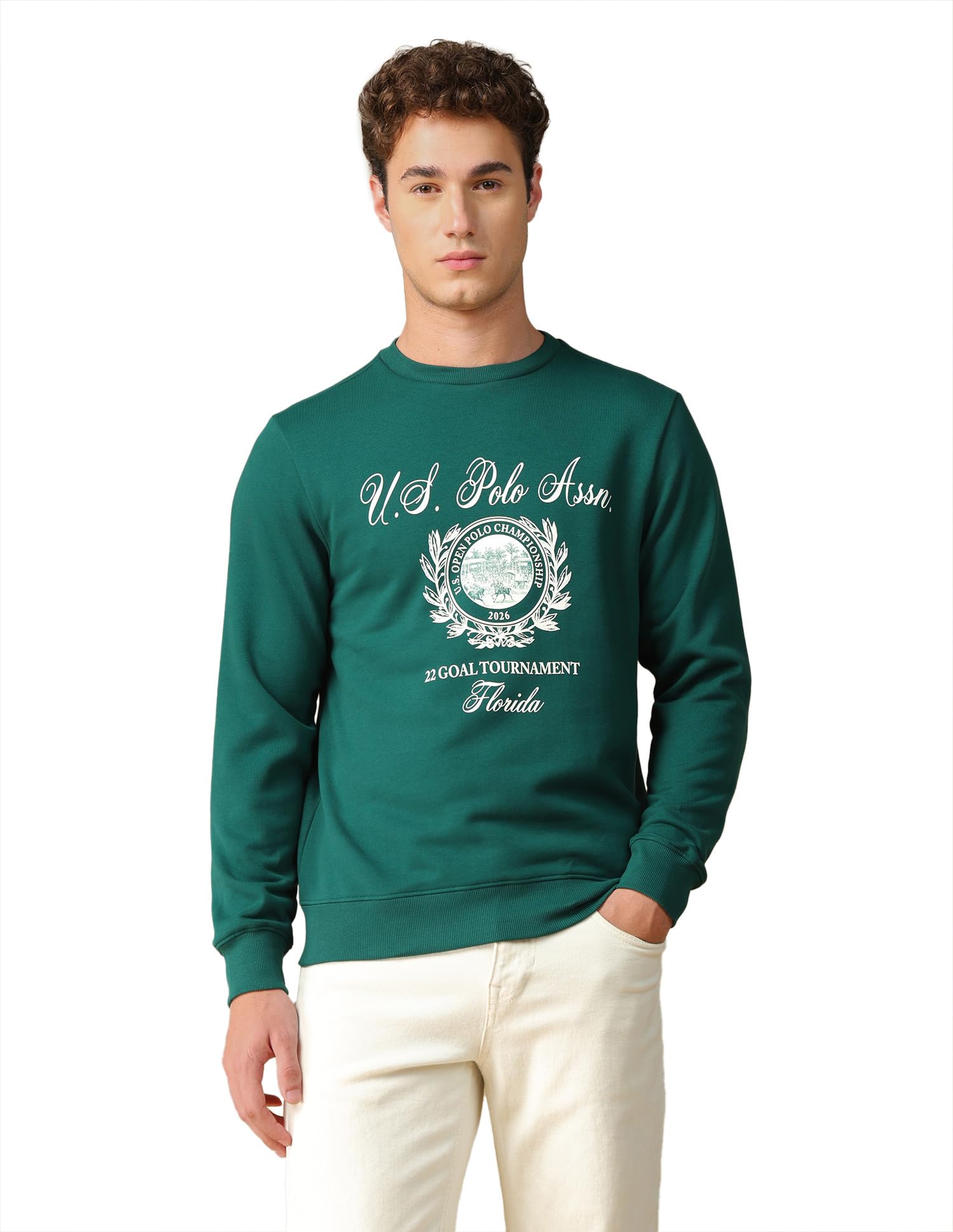u.s. polo assn. U.S.Polo Association Men's Graphic Brand Printed Regular Fit Sweatshirt-picture-22