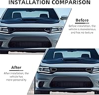 Vista 2 de Funda para parrilla delantera del cargador, insertos de rejilla de parachoques delantero, moldura de malla compatible con accesorios exteriores