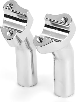 Motorcycle 4 Pullback Handlebar Risers fit for Harley Softail, Dyna Sportster 883, Honda Shadow, Kawasaki Vulcan, Yamaha V-Star, Suzuki Boulevard with 1 Bar Chrome