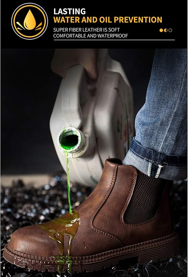 Stivali Gomma Uomo Caccia Stivali Da Lavoro Con Punta In Acciaio Da Uomo, Scarpe Da Lavoro Stivali Uomo Lavoro