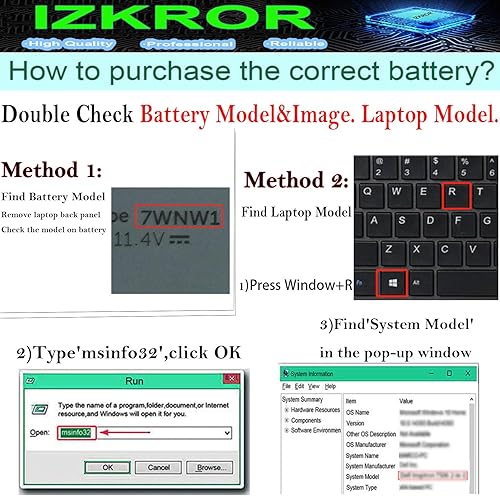 Miniatura 3 de 7WNW1 - Batería de repuesto de 51 Wh para Dell Latitude 5420 Rugged 5424 Rugged Extreme  P137G P137G001 P137G002 P85G P85G001 P86G P86G001 Series