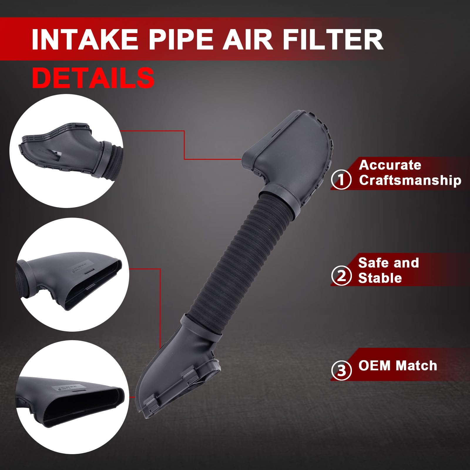 Manguera de admisión de aire, manguera de admisión de aire compatible con Clase C Berlina W204 Modelo T S204 Filtro de aire de línea de admisión OE# 2710900582 A2710900582