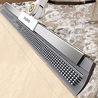 LumiHom 2-in-1 Floor Squeegee with 180° Rotating Head & 63" Adjustable Handle for Concrete, Garage, Pet Hair & Water Removal