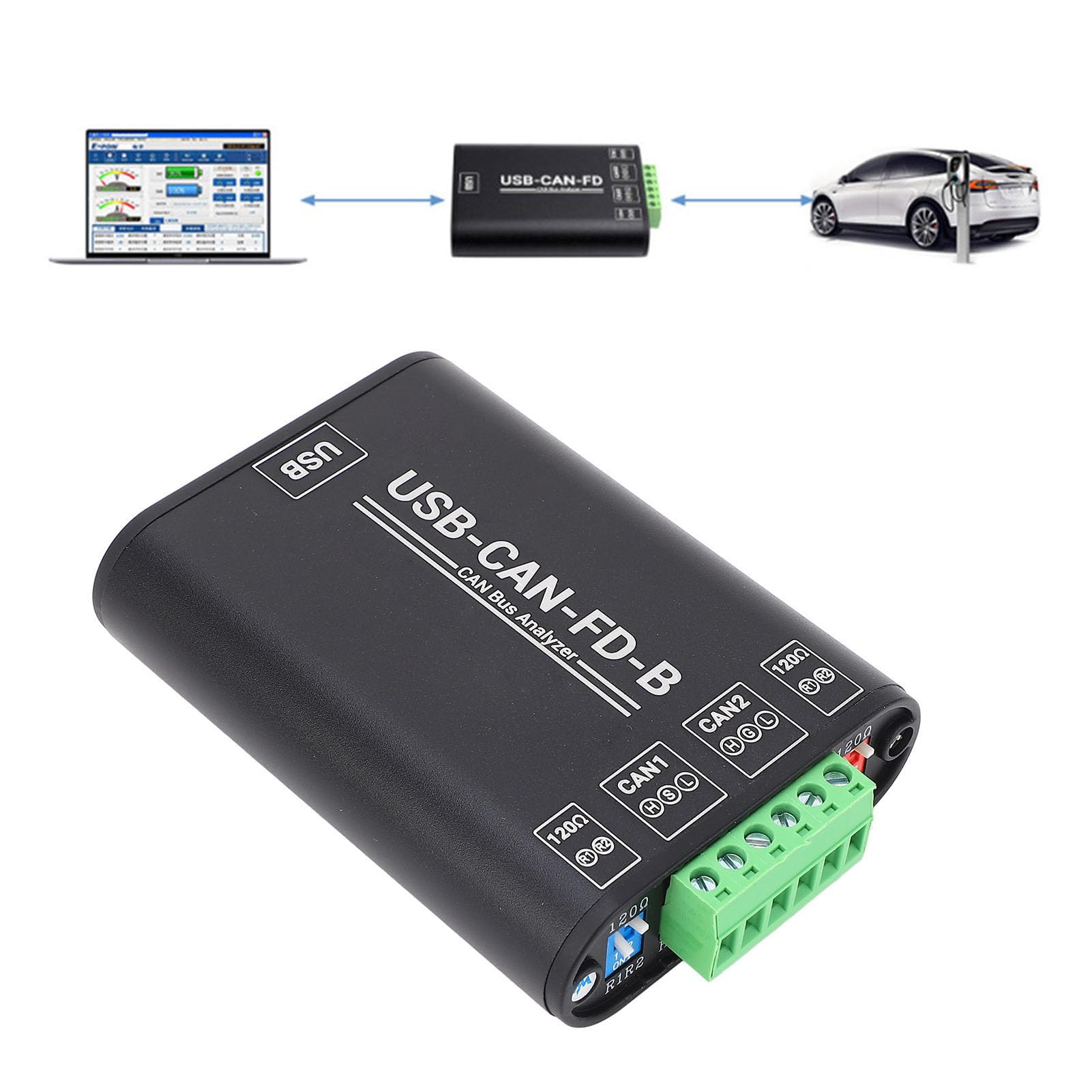 PUSOKEI Convertidor de Interfaz USB a CAN FD |CAN Transporta el Analizador de Datos para el Operativo Inteligente del Triunfo de la Ayuda del Control de la Energía Industrial