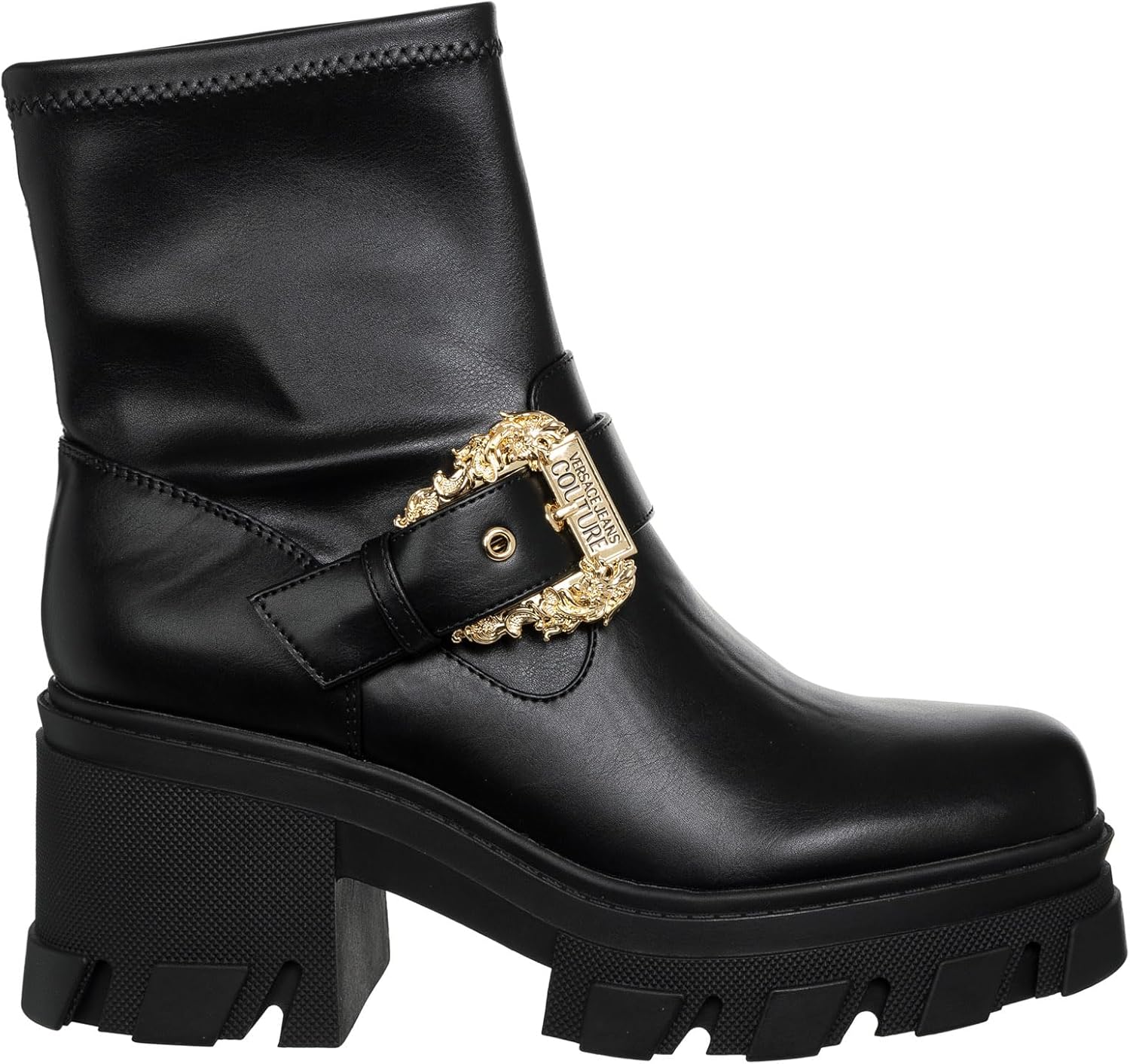 VERSACE JEANS COUTURE women heeled ankle boots black