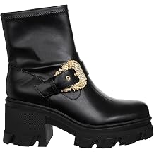 VERSACE JEANS COUTURE women heeled ankle boots black 9 US