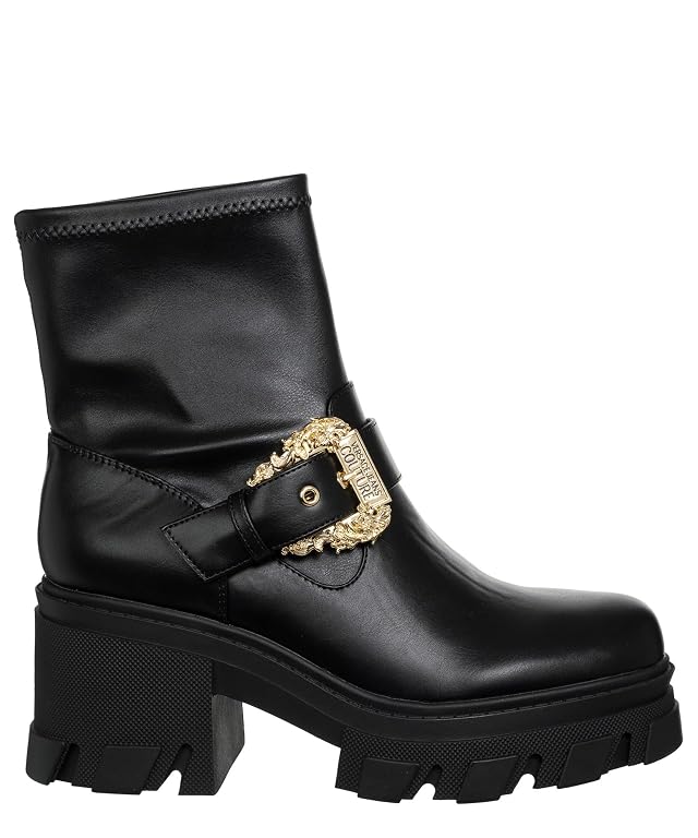 VERSACE JEANS COUTURE women heeled ankle boots black