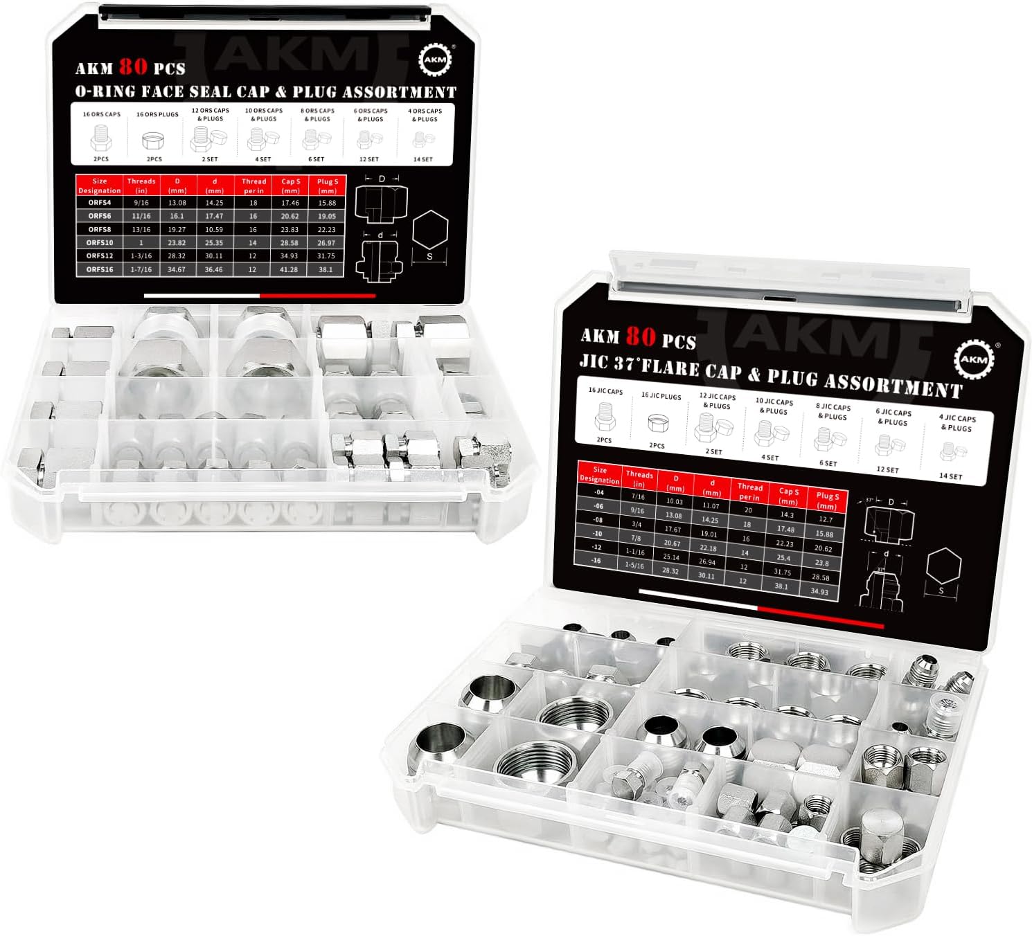 AKM 160 pc JIC and ORFS fitting kit