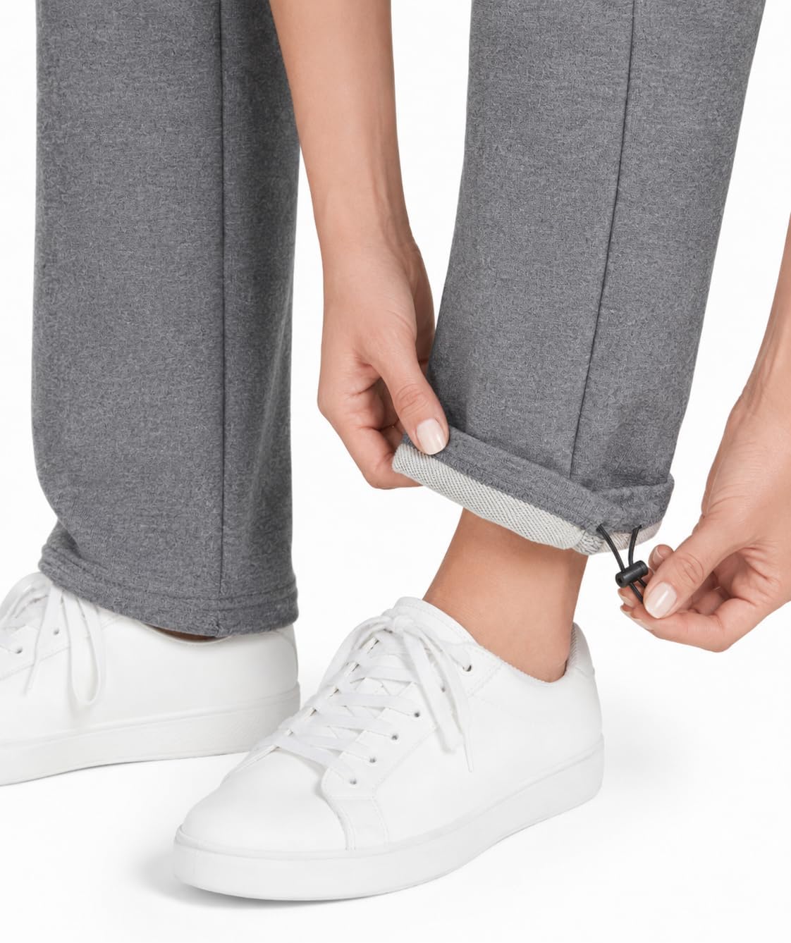 Zylioo Tall Women's Straight Leg Sweatpants 32"/34" Inseam Elastic Waist Casual Pants for Tall with Pockets Open Bottom
