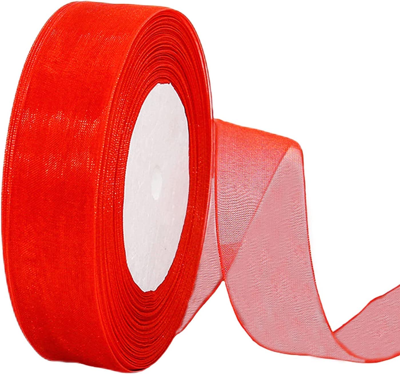 Forty Wings 1 Pcs Red Organza Ribbon for Christmas Tree Christmas
