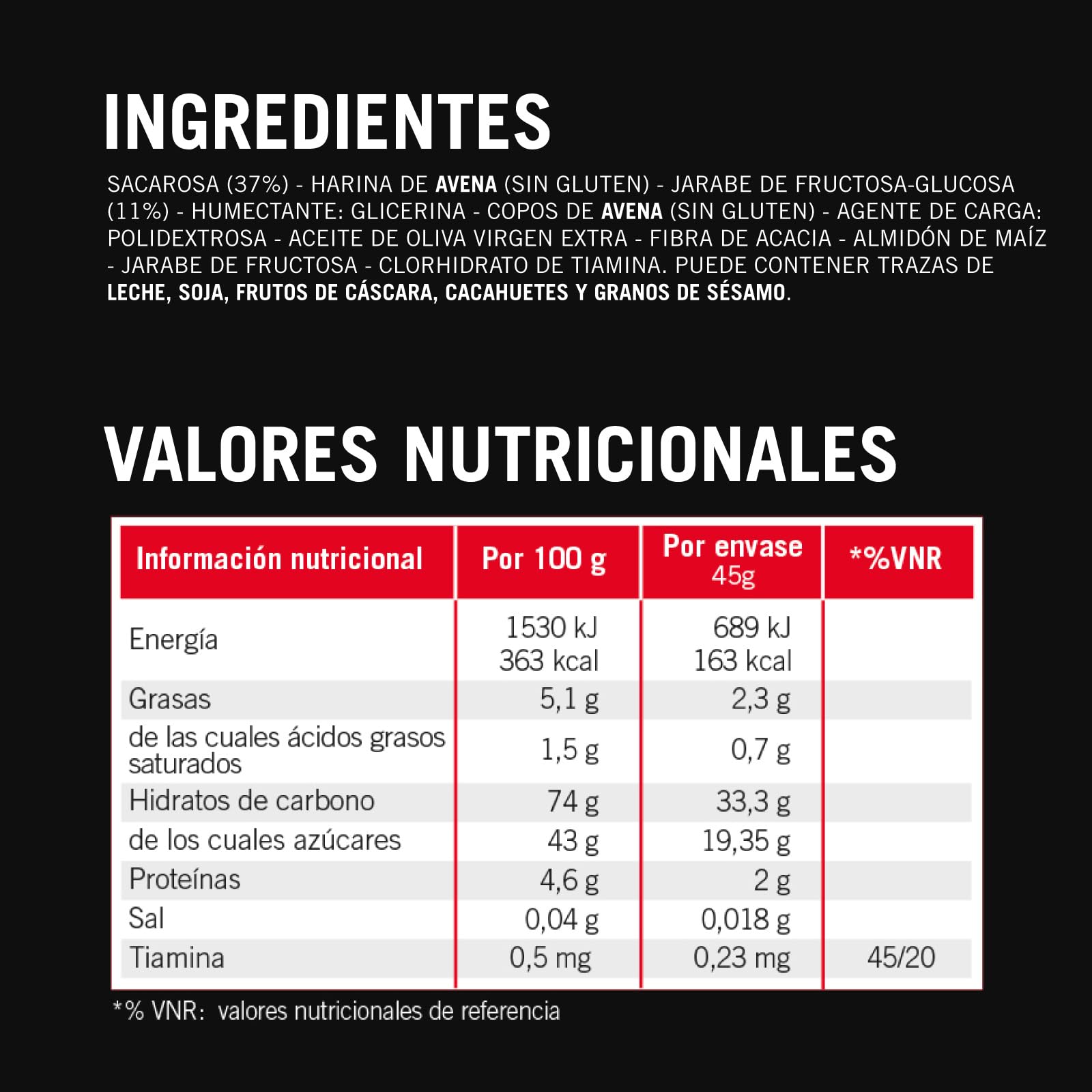 Enervit Carbo Bar C2:1PRO Sin Sabor, Barritas Energéticas, 30g Carbohidratos, Sin Sabor, Para Actividades de Resistencia, +50% Carbohidratos Absorbidos, Sin Gluten, Vegano, 30 Barritas de 45g