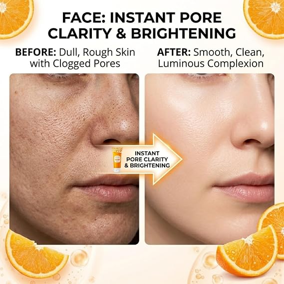 Orange Exfoliating Gel,Orange Enzymes Exfoliating Gel for Face and Body