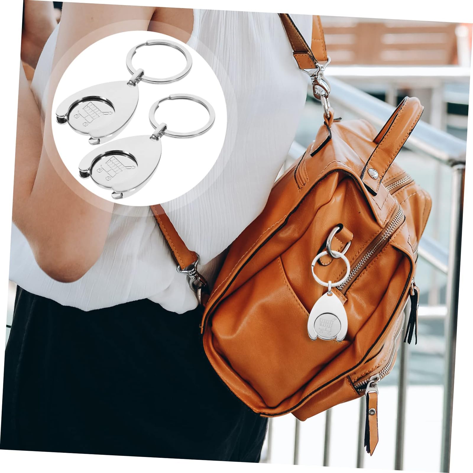 Amazon｜[BQBQERT] ポータブルキーホルダー ショッピングカート/ユーロ/ブランクコイントークン付き Pendnat  耐久性のある金属コインホルダー 食料品スーパーマーケット用｜BQBQERT - ショッピングキャリー 通販