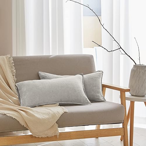 Miniatura 34 de Simple&Opulence - Juego de funda de edredón de 100% lino puro, color liso con detalles bordados, disponible en tamaño individual, matrimonial, Queen