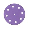 5 Inch 9 Hole Sanding Discs Purple Sanding Disc 60 Grit Ceramic Sanding Discs, Heavy-Duty Hook and Loop Film Discs Sandpaper for Random Orbital Sanders, 36 Pack
