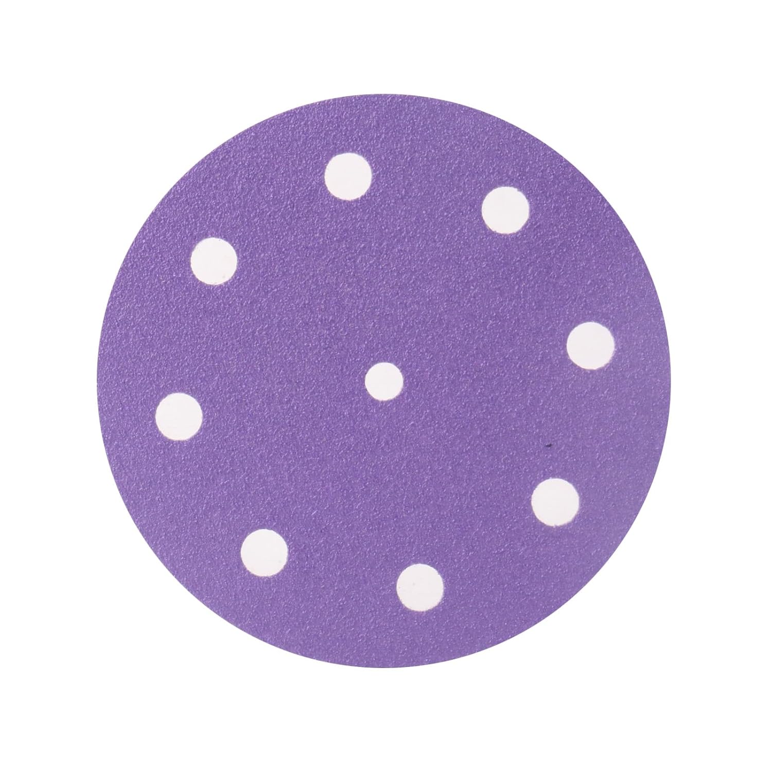 5 Inch 9 Hole Sanding Discs Purple Sanding Disc 1000 Grit Ceramic Sanding Discs, Heavy-Duty Hook and Loop Film Discs Sandpaper for Random Orbital Sanders, 50 Pack