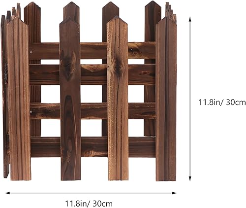 Miniatura 7 de OUNONA Cerca decorativa de madera de 47 pulgadas, borde de borde de jardín en miniatura para árbol de Navidad, patio al aire libre, decoración de