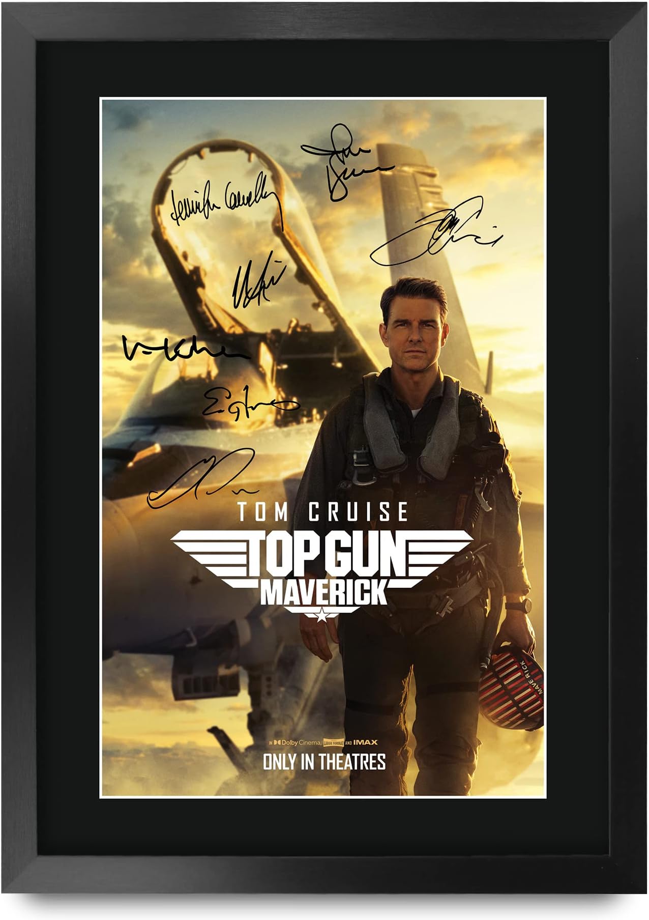 HWC Trading FR A3 Top Gun 2 Maverick Tom Cruise Gifts Printed Poster Signed Autograph Picture for Movie Memorabilia Fans - A3 Framed