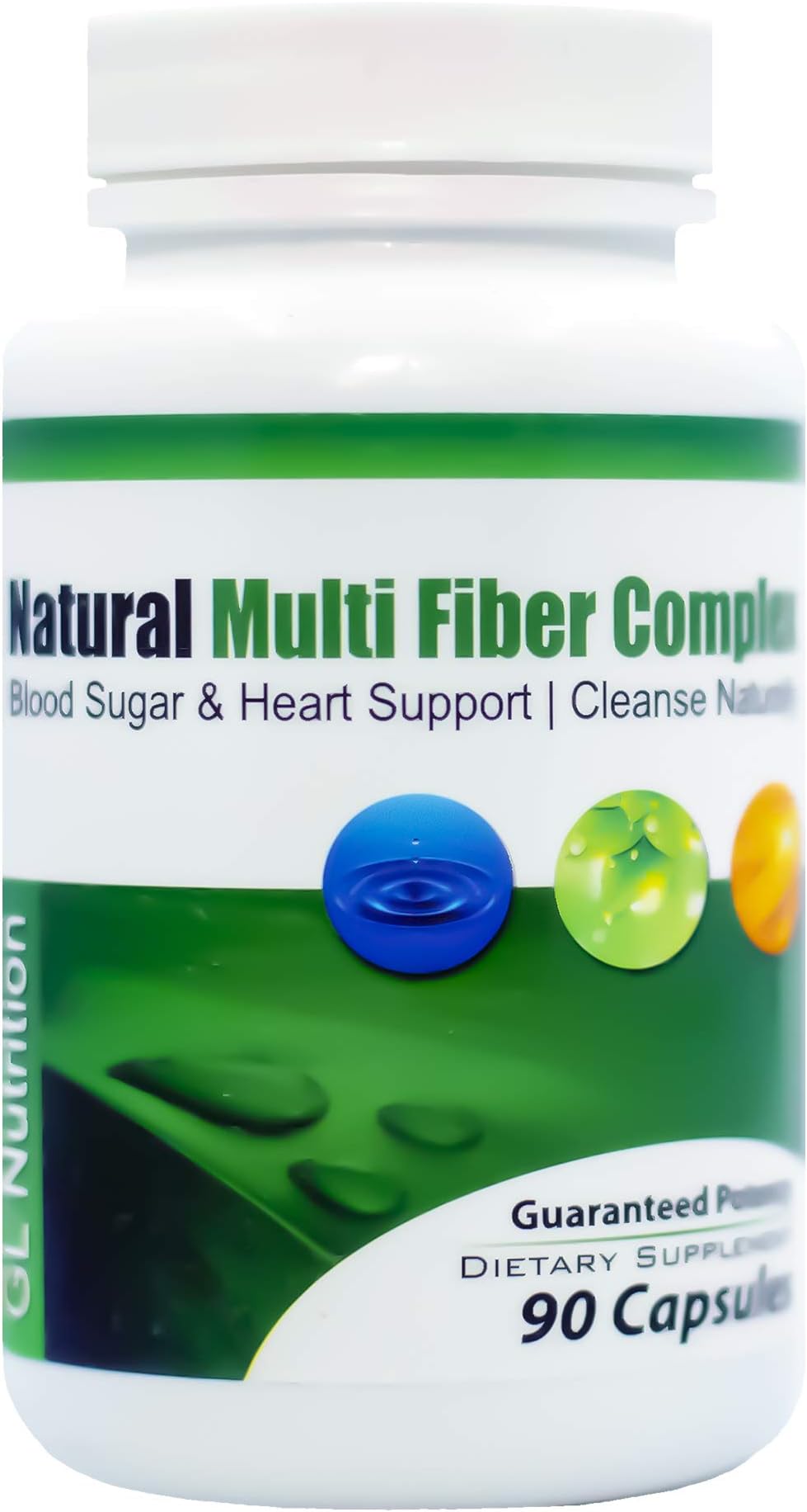 Great Lakes Nutrition Natural Multi Fiber Complex, Cleanse Detox Supplement for Men & Women, 2250mg, 90 Capsules