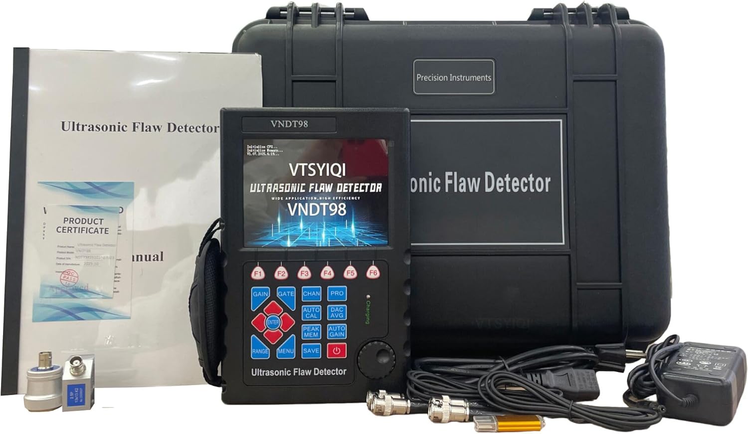 Digital Ultrasonic Defectoscope Ultrasonic Flaw Tester with 0~10000mm Range 500 Channels Big 500 A Graph Memory for Pressure Vessel Boiler Structural Steel Rail Car Weld Defect Detection