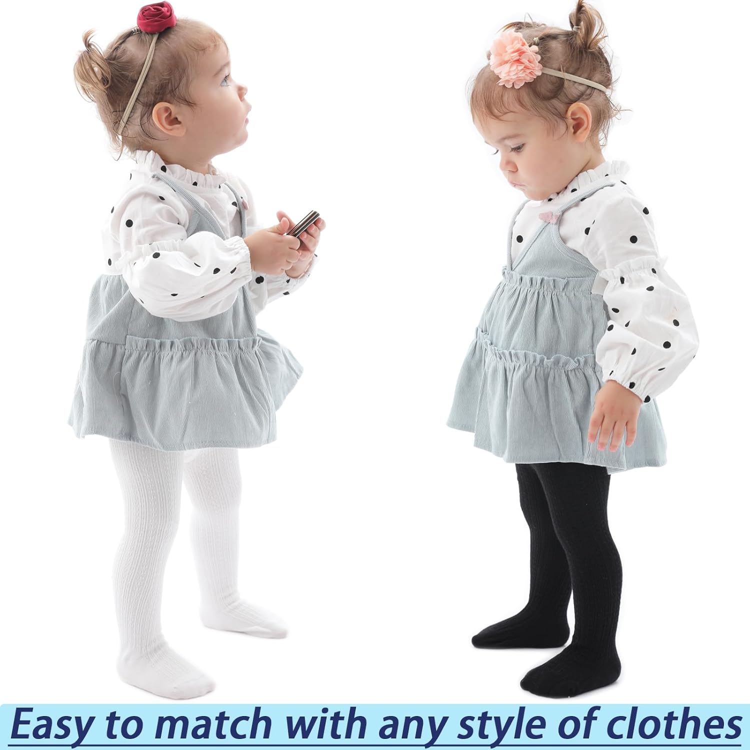 Mini angel Baby Tights Cable Knit Tights Baby Leggings Seamless Cotton Stockings Pantyhose 3/4 Pack for Infants Toddlers 0-5T - Image 4