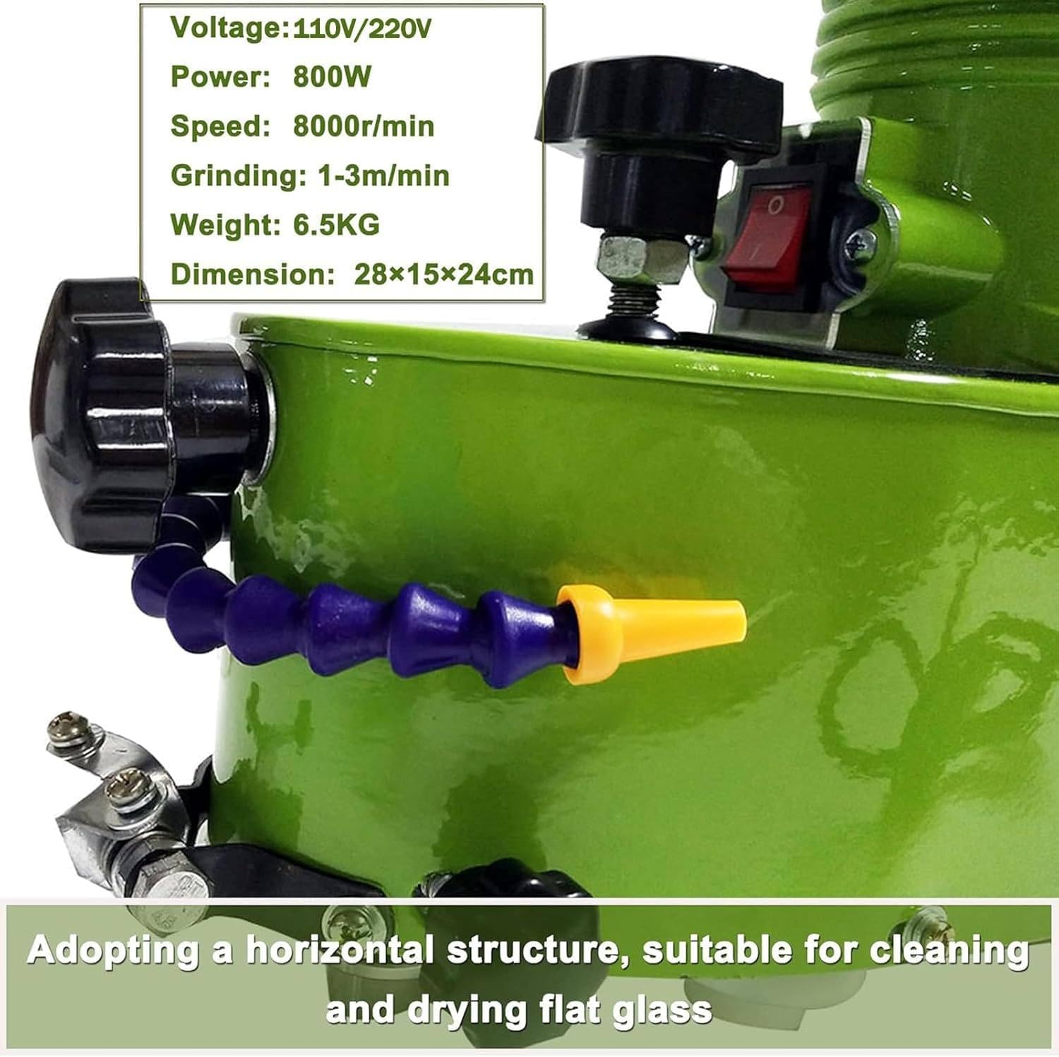 Small Glass Edging Machine Electric Portable Glass Edger Straight Round Bevel Edge Trimmer Grinder DIY Glass Corner Grinding Edging Machine Glass Polish