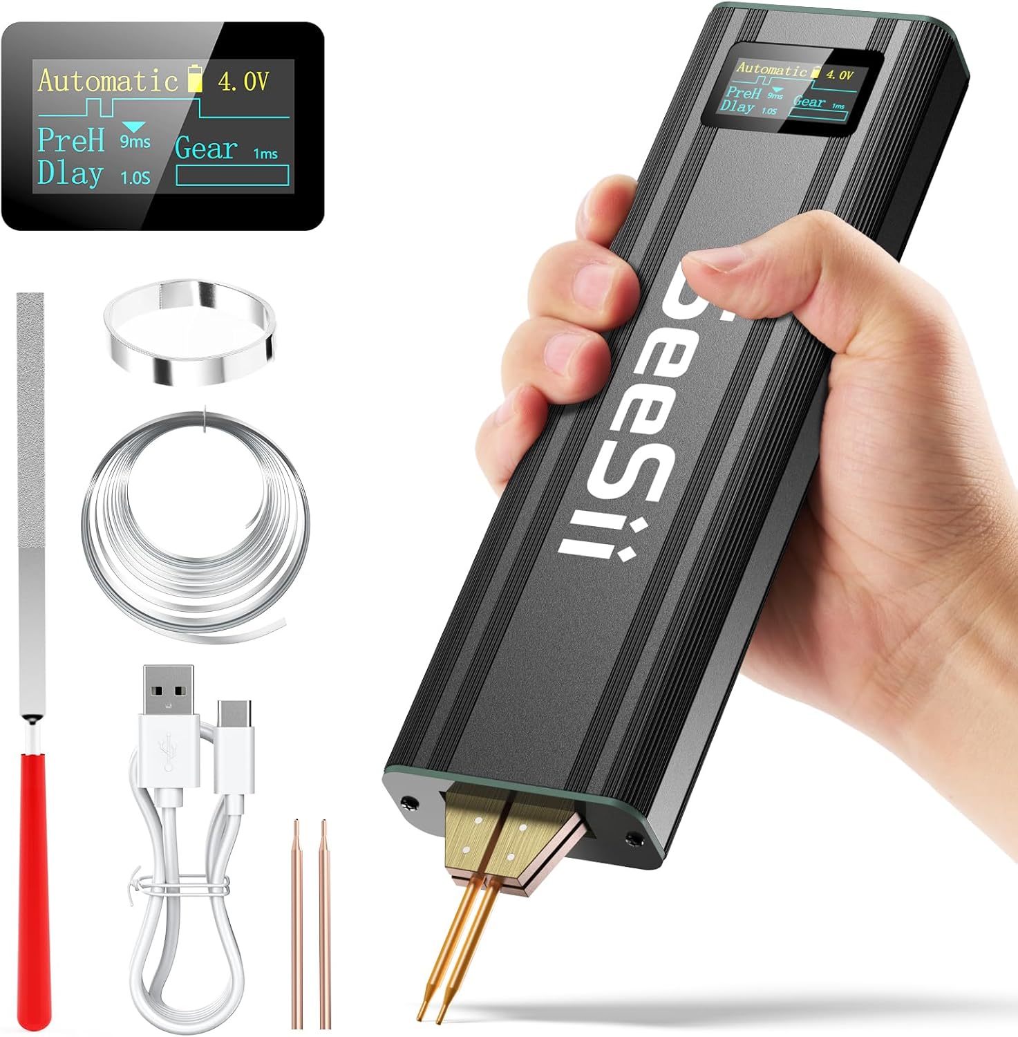 Seesii Battery Spot Welder with 5.0Ah Battery: Upgraded Handheld Mini Portable Spot Welder for 18650 Battery