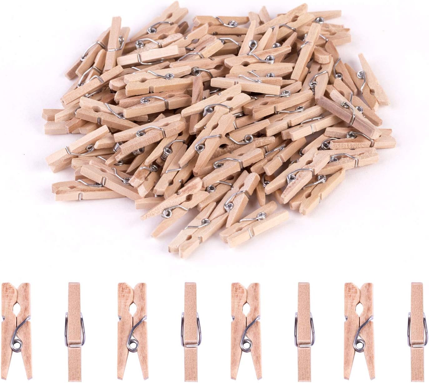 Beadnova Photo Clips Mini Wood Clothespins Clip Photo