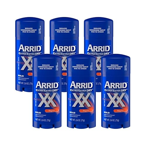 Arrid XX Extra Extra Dry Desodorante Antitranspirante Sólido, Regular, 2.6 oz (Paquete de 6)