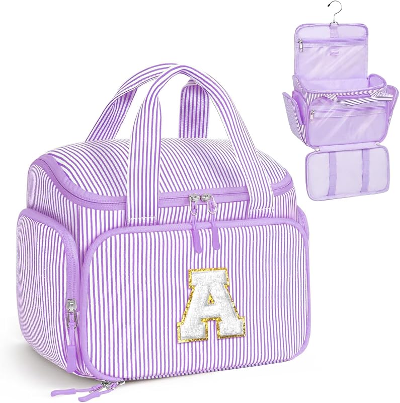 Necessaire de viagem YOOLIFE com gancho, roxa, modelo A