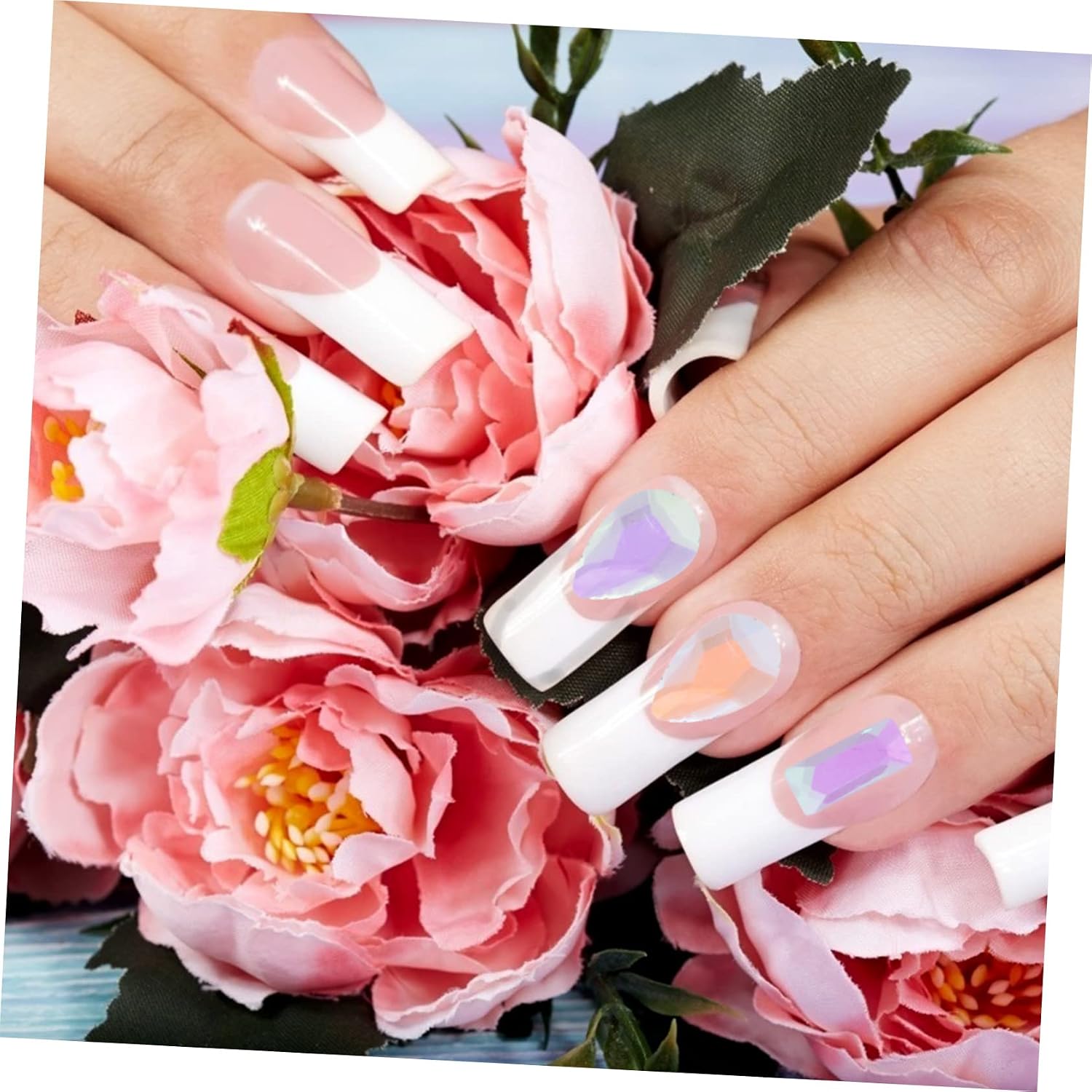 100pcs Nail Art Flat Shaped Decorative Manicure Decals for Elegant Nails for Birthday Celebrations and
