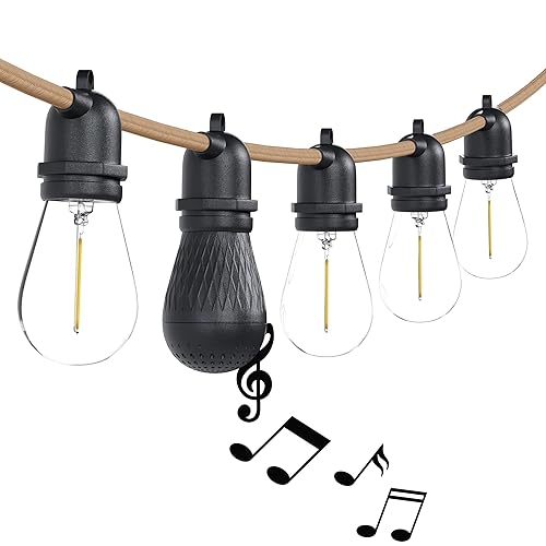 Freespirit Recreation 16.5FT Waterproof Outdoor String Lights - 3 Bluetooth
