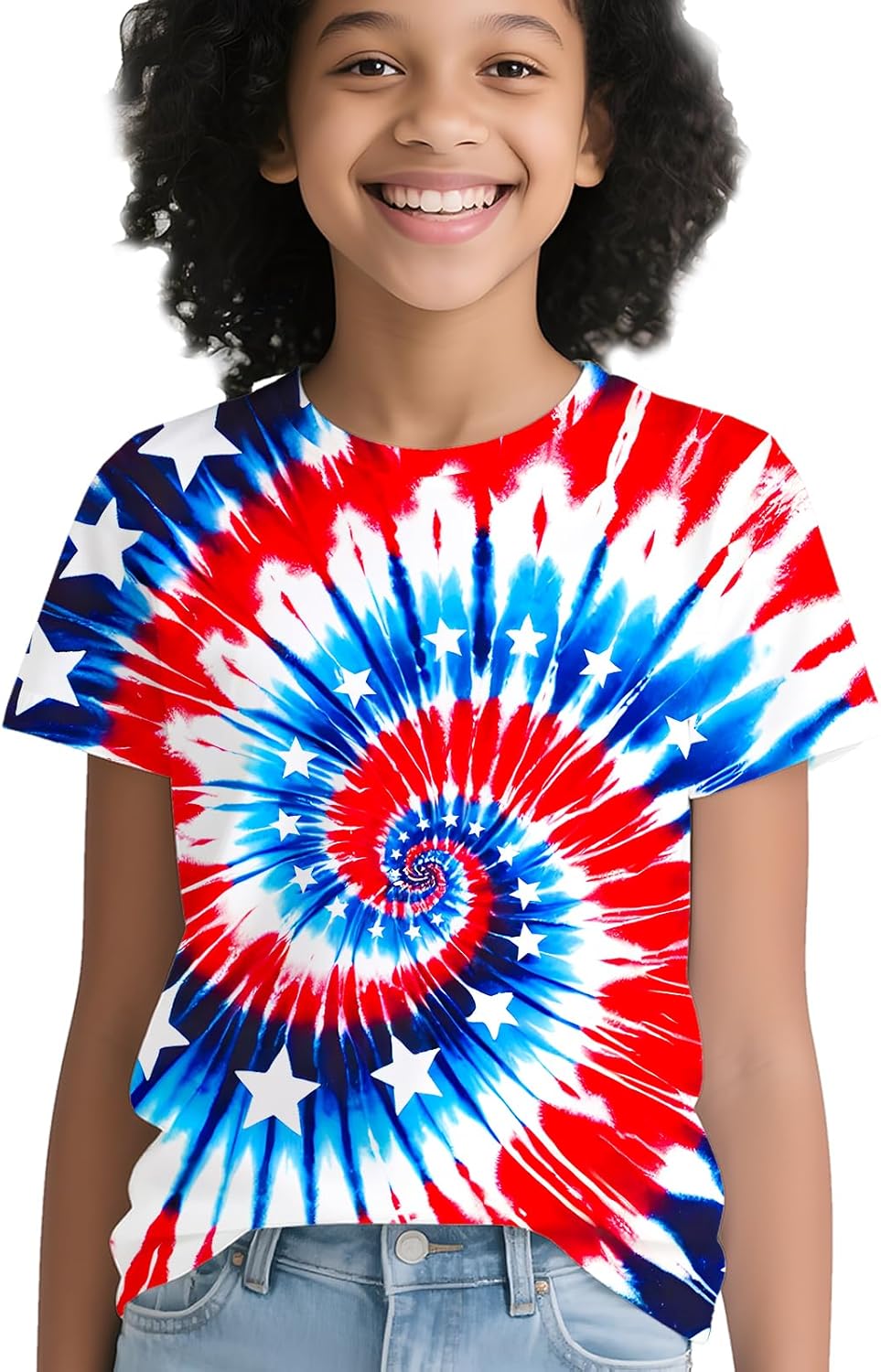 Kids Tie Dye Shirts for Boys Girls Outfit Clothes 6-16 Years Children Hippies Short Sleeve Tees Tie-Dye T Shirt - Image 6