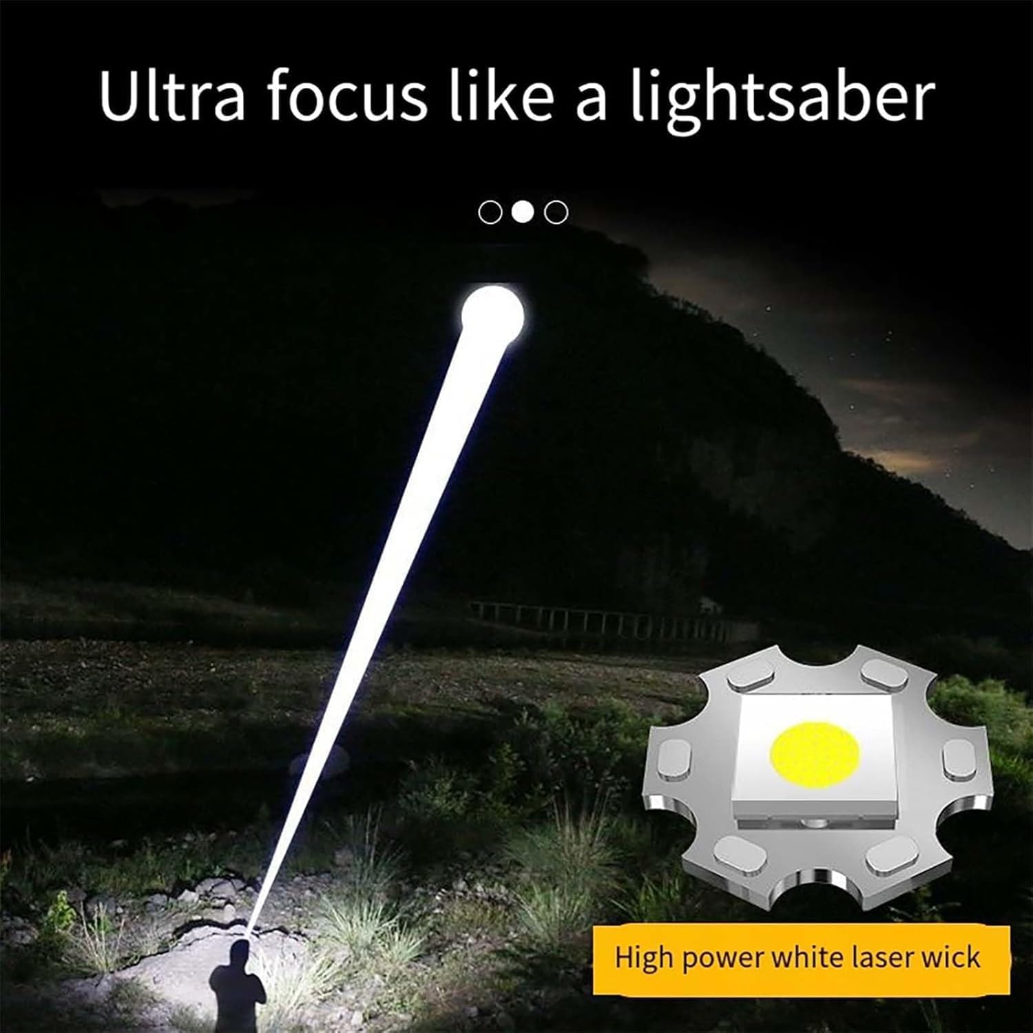 Rechargeable Waterproof, Bright Handheld Flashlight, Zoomable Torch for Camping Hiking Biking Home Emergency (1Pcs)