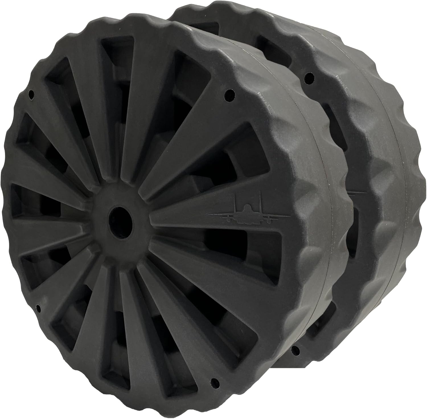 Eagle Wheel 24" Premium Heavy-Duty Dock Wheel, 2,000 lb Capacity Load, 1.98 in. Axle Diameter, 24 in Plastic Dock wheel (One Wheels)