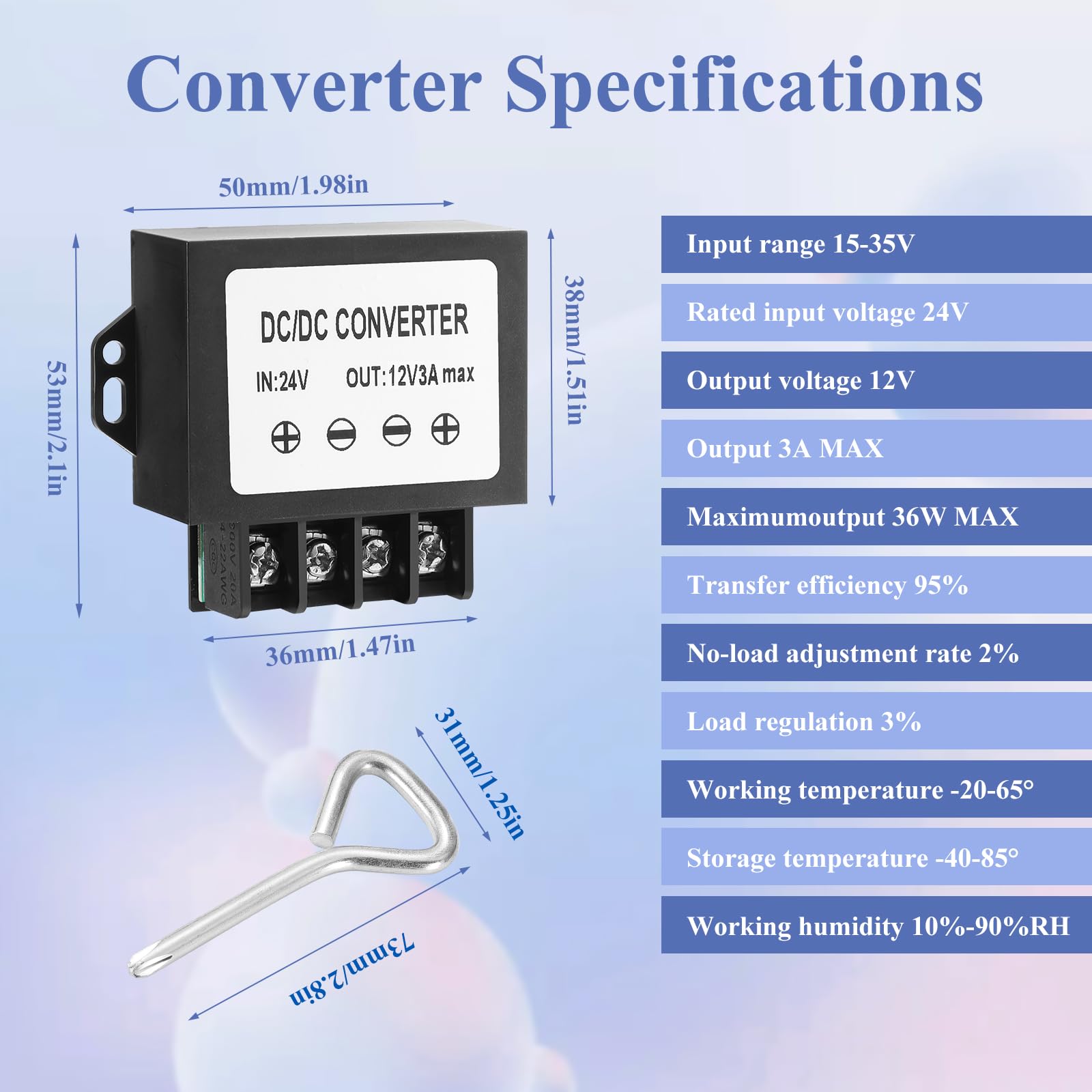 Convertisseur Abaisseur DC 24V Vers 12V Mzhou - 10A 120W - Régulateur Tension Voiture Camping-car