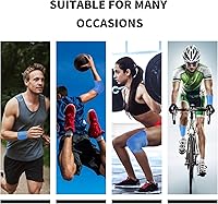 Vista 7 de Cinta Pre Wrap Atlética, 3 Rollos X 22 Yardas Prewrap Azul, Diademas para el Cabello, Sub-envoltura de Espuma Deportiva