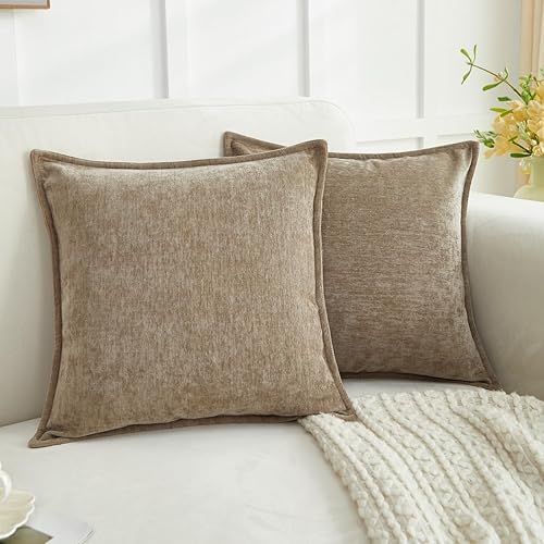 Miniatura 8 de Sunday Praise Paquete de 2 fundas de almohada decorativas de felpilla de 18 x 18 pulgadas, fundas de almohada neutras con acento de granja, funda de