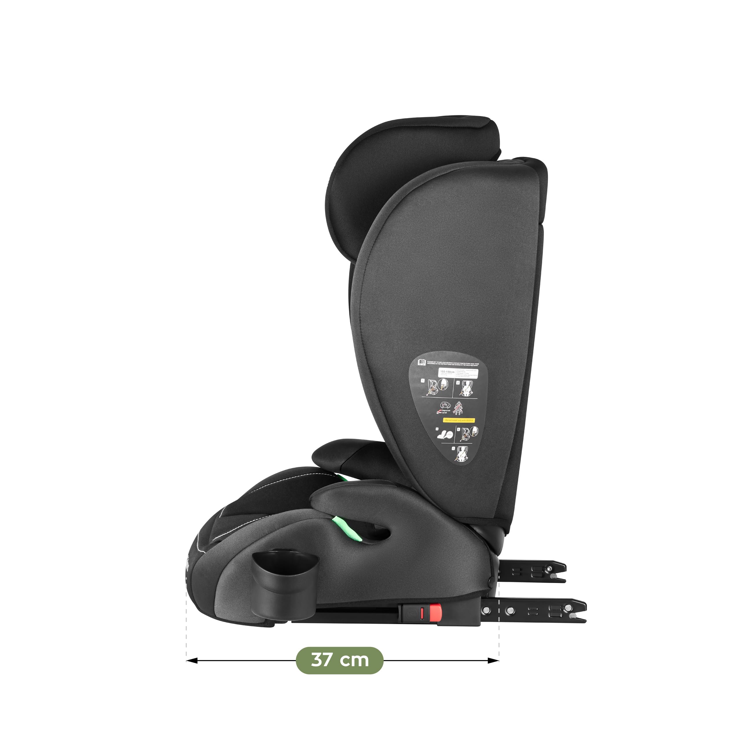 Tulano Joy 25 fotelik samochodowy dla dzieci 15-36 kg z Isofix – grupa 2/3 fotelik samochodowy 100–150 cm – podwyższenie siedziska dla dzieci – zagłówek z regulacją wysokości – pokrowiec nadaje się do