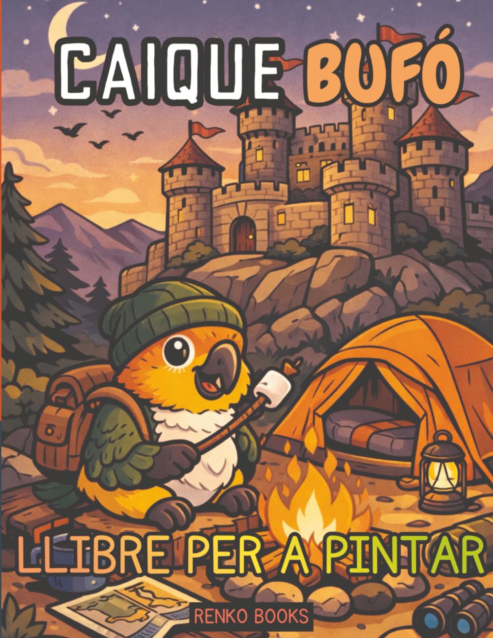 Llibre per a pintar de lloros caique: Dissenys d’ocells tropicals per a adults i nens, lloros mascota adorables, pàgines relaxants per alleujar ... ideal per als amants dels ocells i del color.