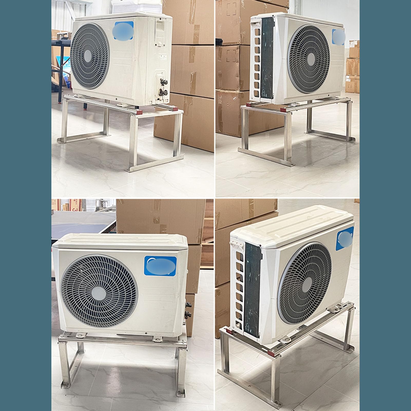 HeavyDuty uniwersalny mini podzielony wspornik klimatyzatora, zewnętrzny stojak kondensatora AC do bezkanałowych systemów pomp ciepła i sprężarek HVAC, trwała podstawa do montażu na ziemi