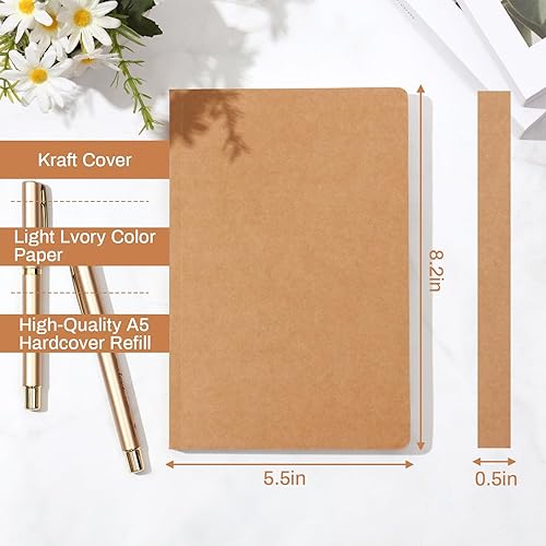 Miniatura 2 de Zhanmai Paquete de 10 recambios de diario A5 de 5.5 x 8.2 pulgadas, insertos recargables para cuadernos de papel A5, cuadernos de viaje para