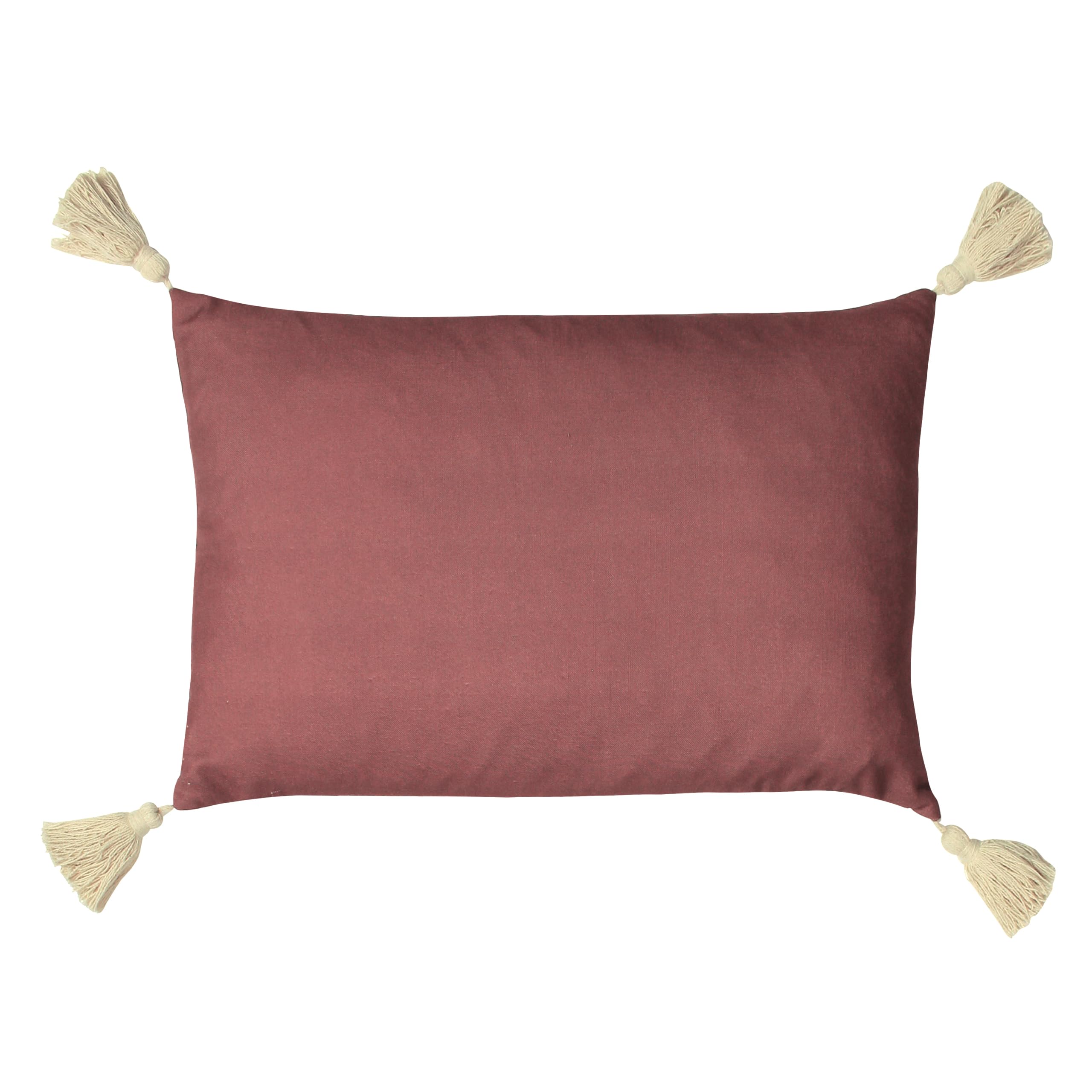Paoletti Somerton Feather Filled Cushions Twin Pack, Mulberry, 35 x 50cm - Image 2