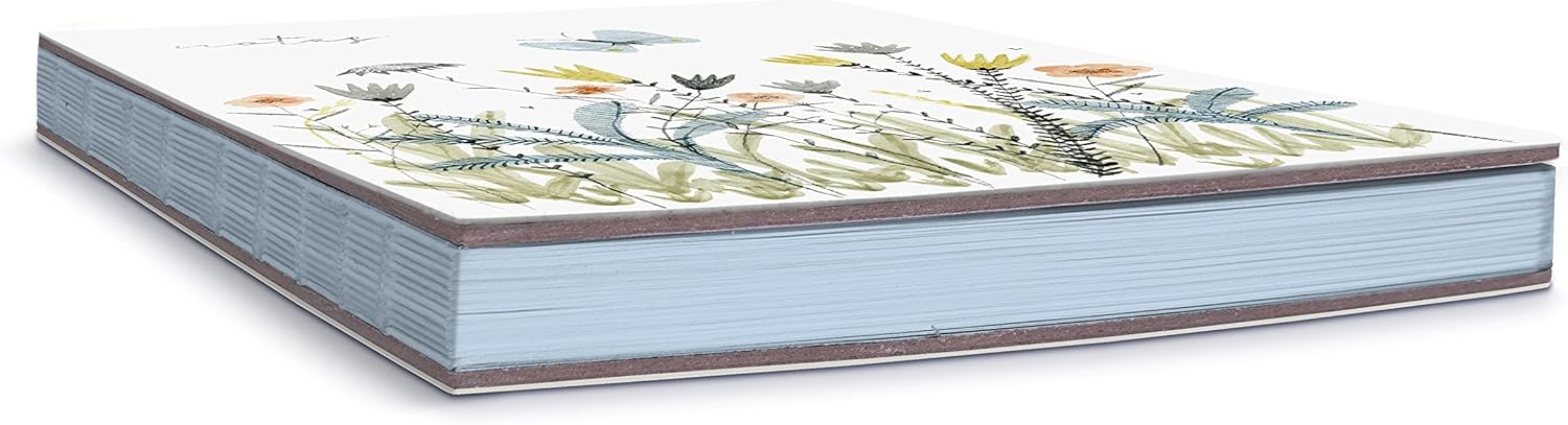 Studio Oh! Medium Hardcover Journal, Coptic Bound Lay Flat Writing Journal, Hardcover Journal Travel Notebook, Professional Notebook, 192 Lined Pages, 100 GSM Paper, Wildflowers, 6.5" x 8.63"